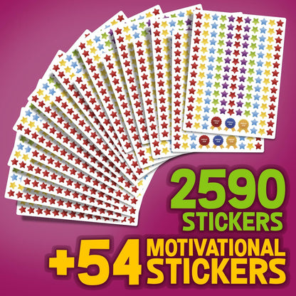 Behavior Reward Chart System - Pad with 26 Chore Charts for Kids, 2800 Stickers to Motivate Responsibility & Good Habits