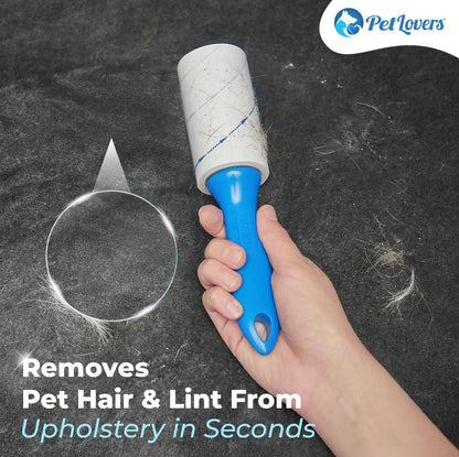 PetLovers Extra Sticky Lint Roller Mega Value Set 450 Sheets for Pet Hair Removal and Clothes, Dog and Cat Lint Remover 5 Pack
