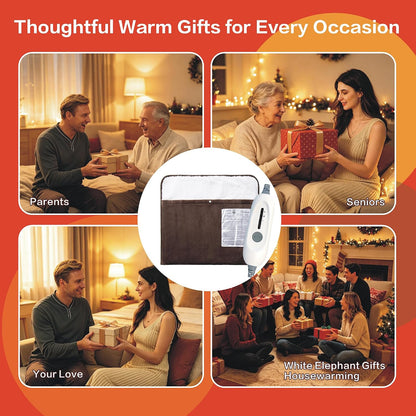 WarmMist Heated Foot Warmers, 22"×20" Electric Foot Heating Pad, Ultra Soft