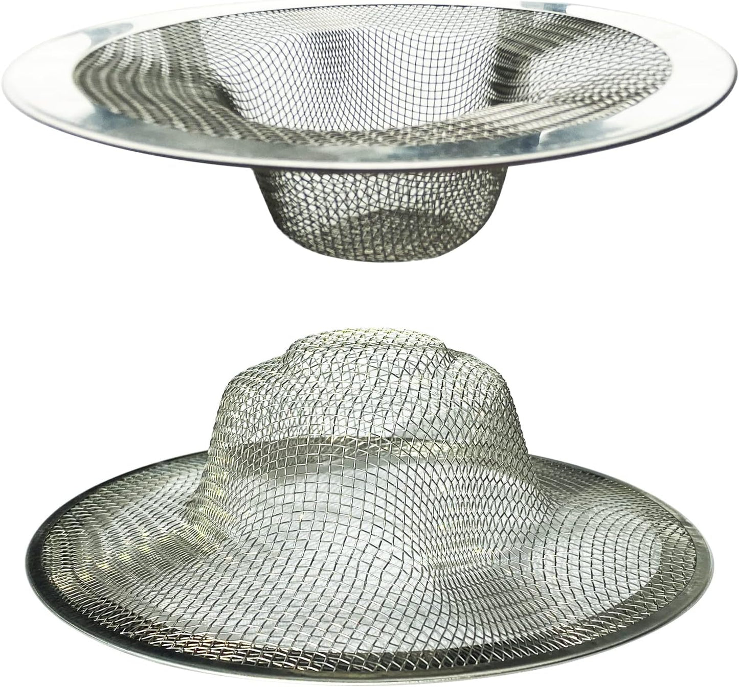 Sink Strainer,Drain Hair Catcher for Bathroom Bathtub Drains(2.75" / 1") | Bathroom Sink Drain Strainer,2PCS Drain Mesh Baskets for Laundry, Mop Pool, RV Sink