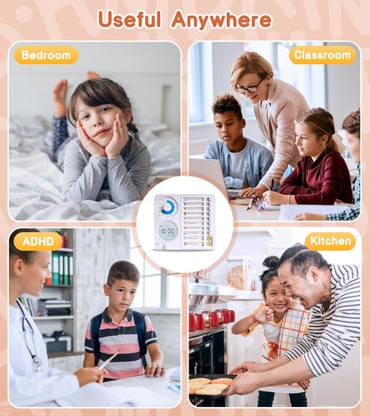 Herloreen Visual Timer for ADHD, Chore Chart & Task Planner for Kids,Adults