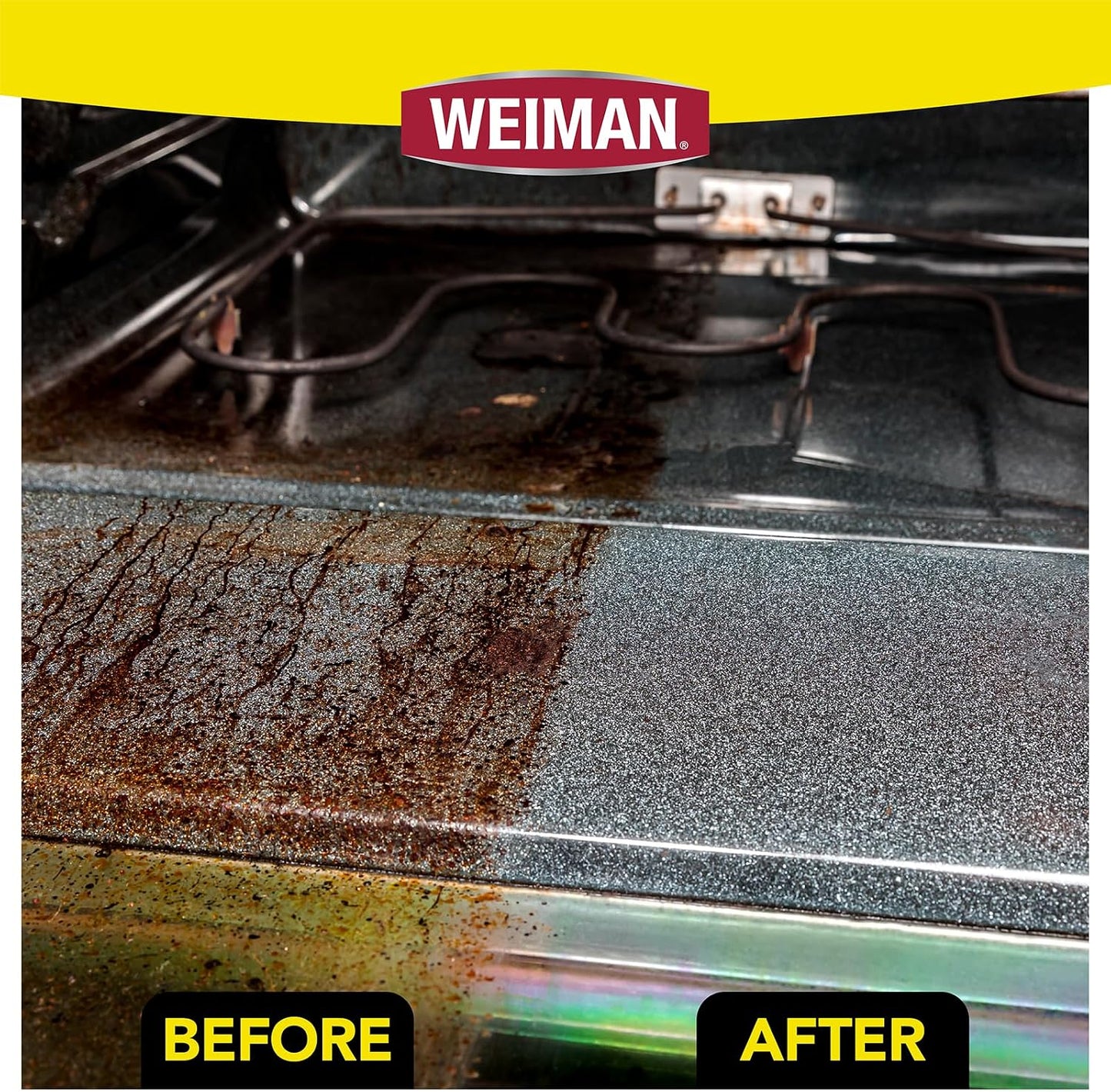 Weiman Heavy Duty Stove and Oven Cleaner and Degreaser for Glass, Ceramic Cooktops, BBQ grill grates - 2 Pack, 24 Oz w/MicroFiber Towel