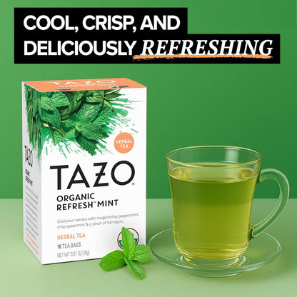 TAZO Calm Chamomile Herbal Tea Bags, 96 Count (16ct - 6-Pack)