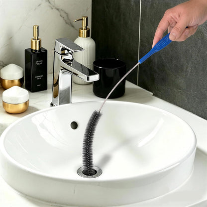 Drain Brush, Refrigerator Coil Cleaning Brush, Dryer Vent Cleaner Brush | Long Flexible Tool for Sink Drain Pipe Condenser Coil, Dryer Lint Brush, Fire Prevention Lint Remover Appliance Cleaner
