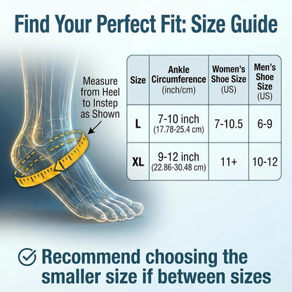 Ankle Ice Pack Wrap for Swelling & Sprained Ankle — Reusable Hot Cold Therapy Foot Sleeve for Plantar Fasciitis, Achilles Tendonitis & Foot Pain Relief L