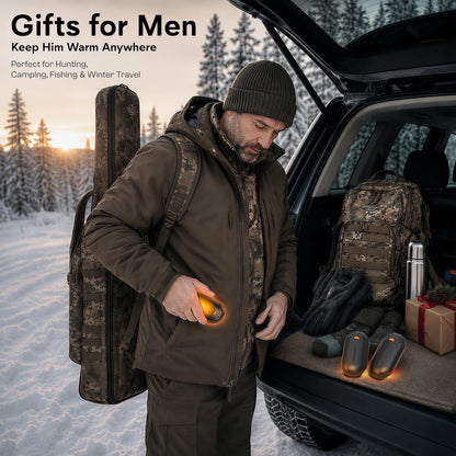 POMPONGO Hand Warmers Rechargeable 2 Pack, Smart Hand Warmer Max. 20Hrs Heat, 3 Levels 108-131°F, Hunting Gear, Golf Accessories, Stocking Stuffers for Men Women, Christmas Men Gifts