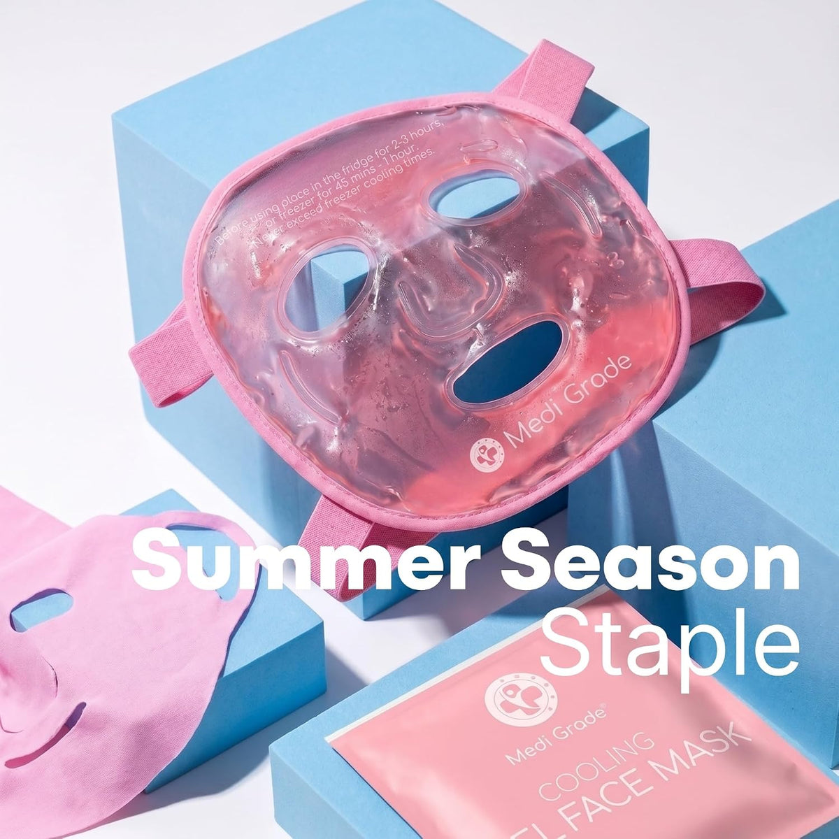 Medi Grade Cooling Face Mask, Gel Ice Pack for Face with Lycra Cover