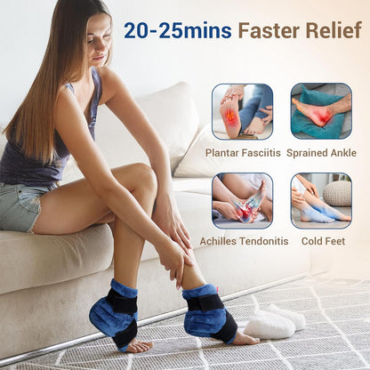 Comfytemp Microwavable Heated Slippers, Moist Heat Pads for Feet and Ankles