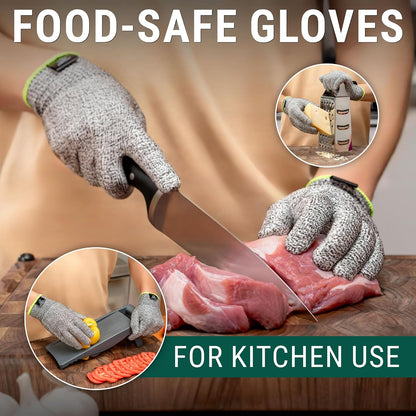 BeaverCraft Wood Carving Gloves CRG - Cutting Cut Resistant Gloves Level 5 for Whittling, Woodworking, Food Prep