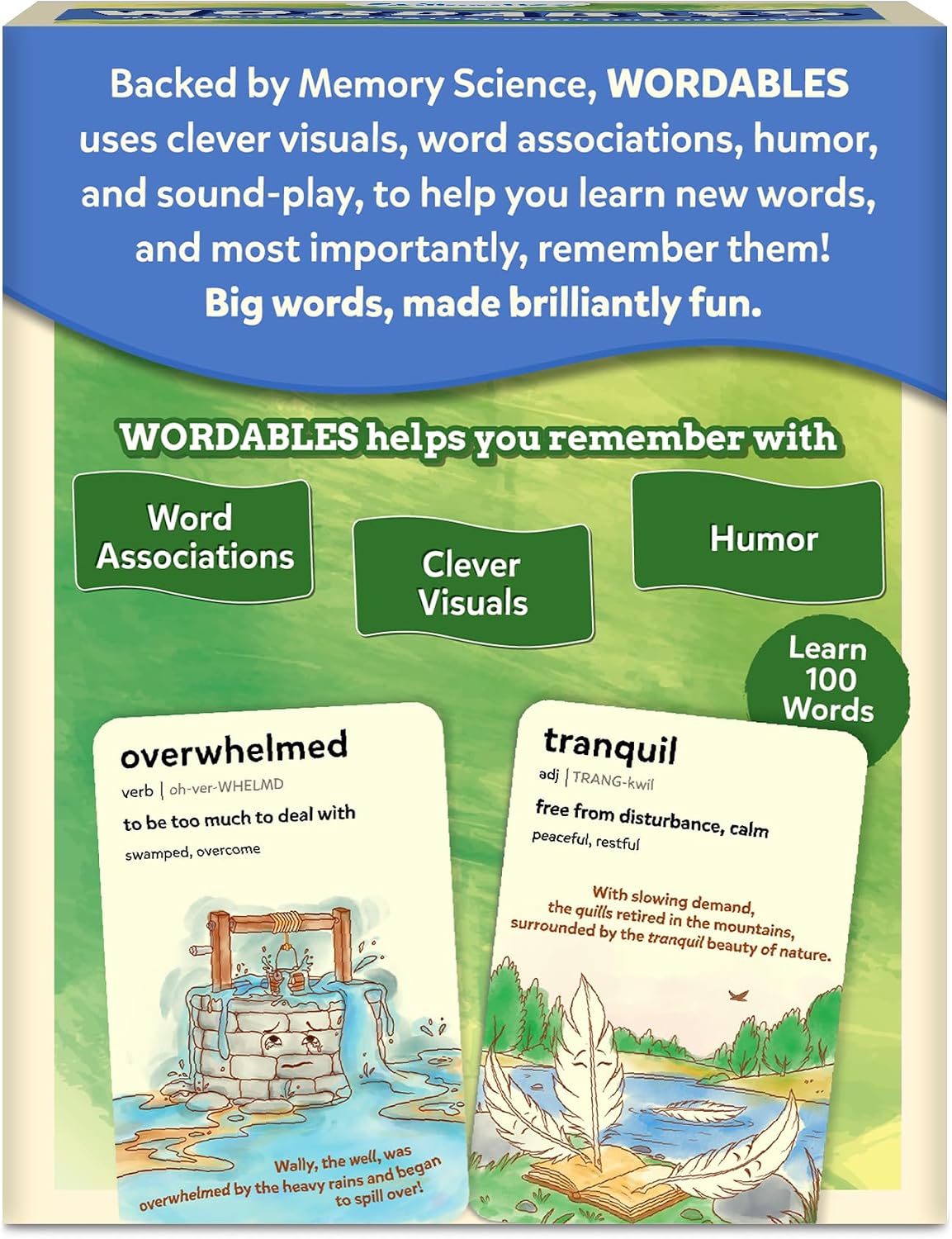 Skillmatics Vocabulary Flash Cards, SAT Prep – Wordables Level 3 | Screen-Free, Spelling Game, Learn 100 words with Wordplay, Visuals, & Soundplay, Learning Gift for Ages 8, 9, 10 & Up