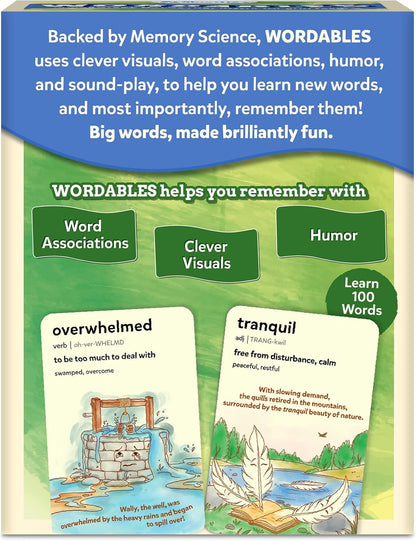 Skillmatics Vocabulary Flash Cards, SAT Prep – Wordables Level 3 | Screen-Free, Spelling Game, Learn 100 words with Wordplay, Visuals, & Soundplay, Learning Gift for Ages 8, 9, 10 & Up
