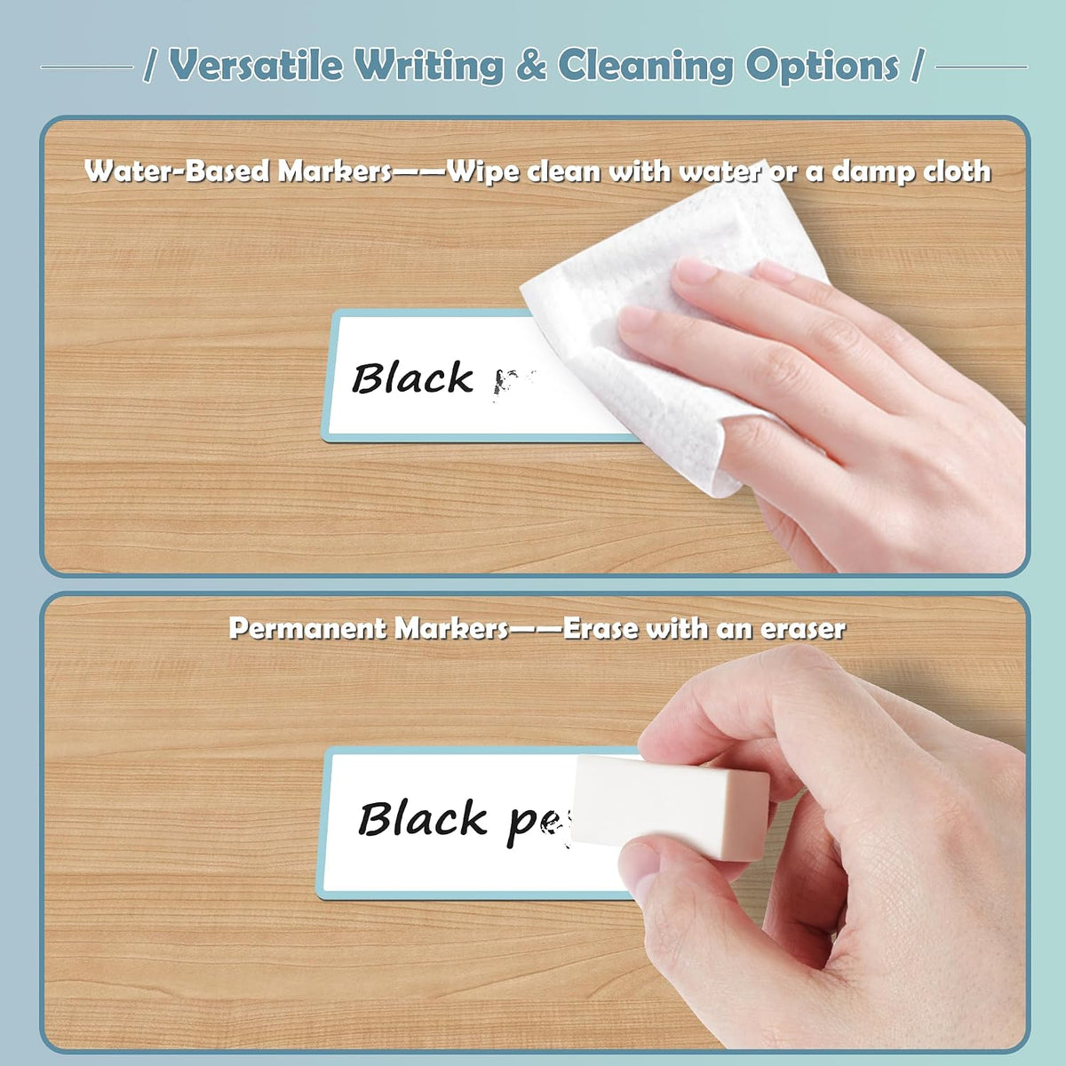 PPB Dry Erase Labels Stickers, Reusable Waterproof Removable Notes for Storage Bins, Freezer, Kitchen, Classroom, Whiteboard, All Purpose Use (1.2”x 2”, Multicolor, 60 Dots)