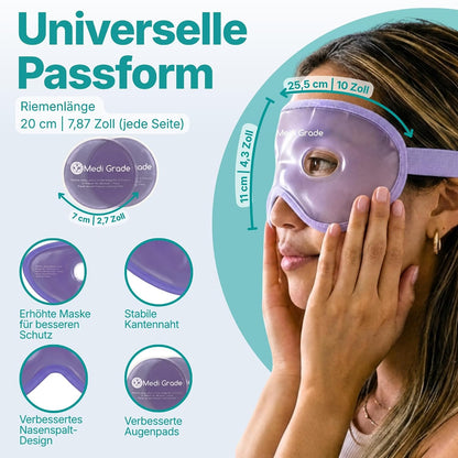 Medi Grade Cooling Eye Mask for Dark Circles and Puffiness, 2 Gel Eye Pads