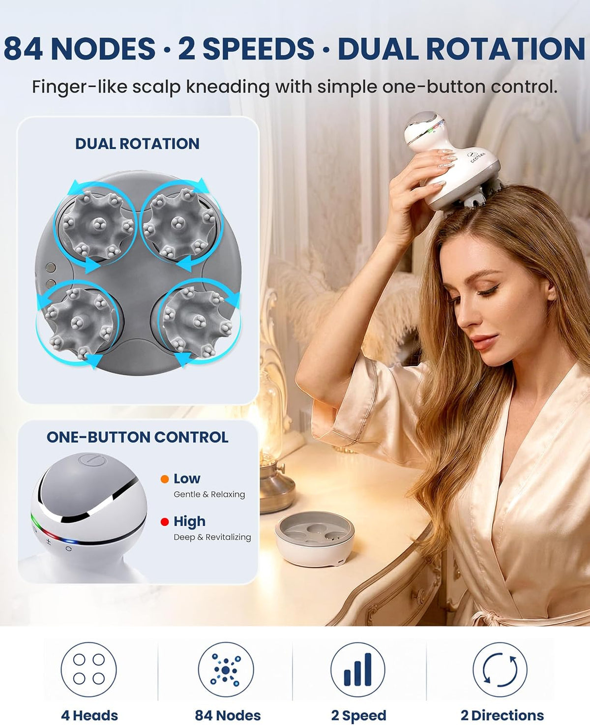 COMFIER Scalp Massager for Hair Growth, Electric Head Massager, Tangle-Free