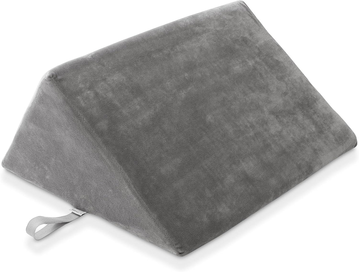 Saloniture Triangle Wedge Massage Table Bolster Under-Knee Pillow, Extra Large - 19 x 12 x 20 x 15.5 Inch - Black