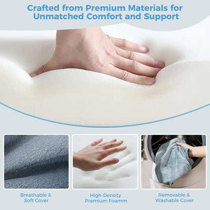 Ganondorf Leg Elevation Pillow, Premium Foam Leg Support Adjustable Wedge Pillow Relieves Joint Pain After Surgery Ergonomic Curve for Leg Support Promote Blood Circulation Single Leg