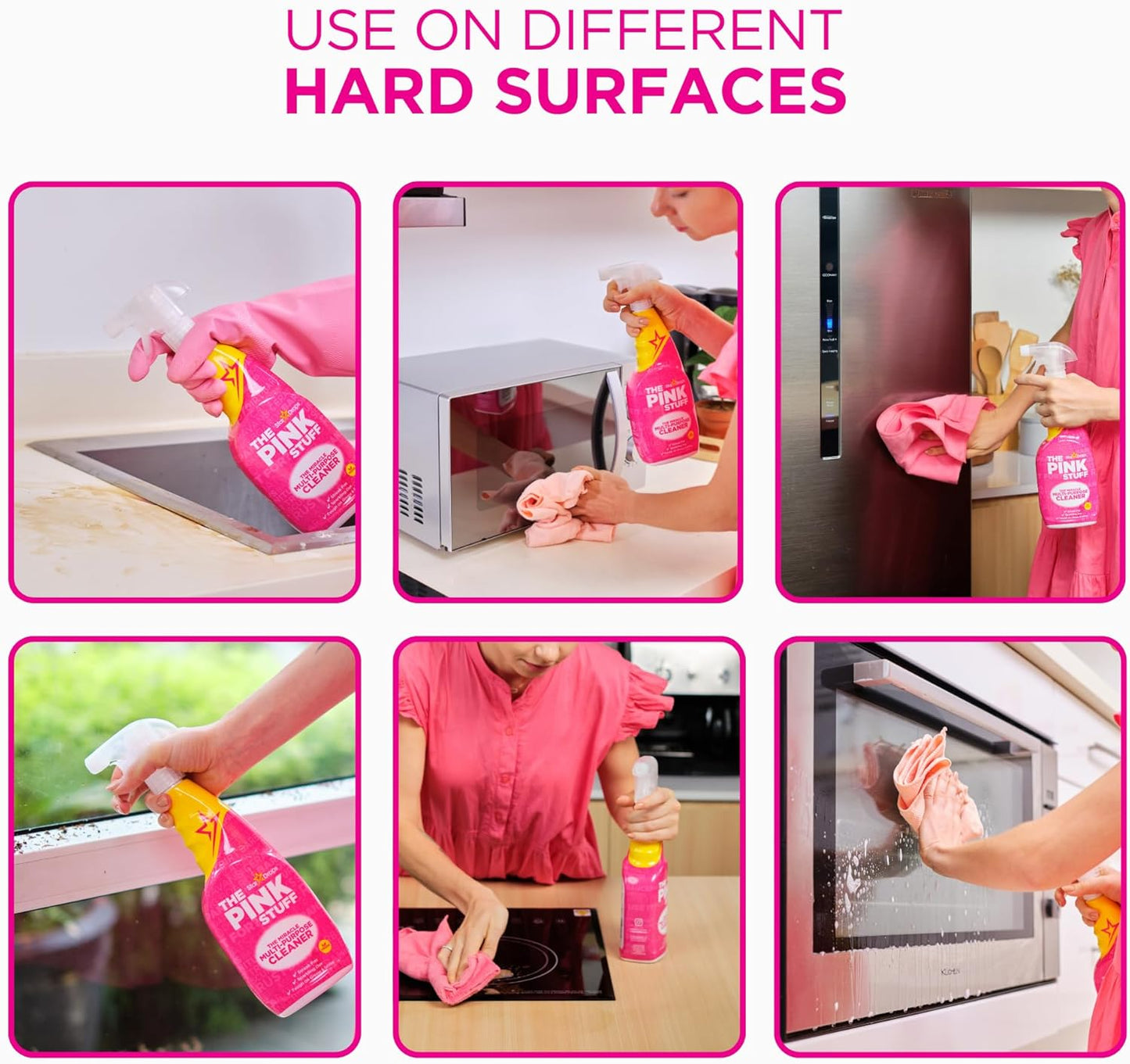 The Pink Stuff Miracle Multi-Purpose Cleaner Spray, 30 fl oz | Now 20% More, All-Purpose Cleaning Solution, For Kitchens, Bathrooms, Floors & More, Cuts Through Grease & Grime, Powerful