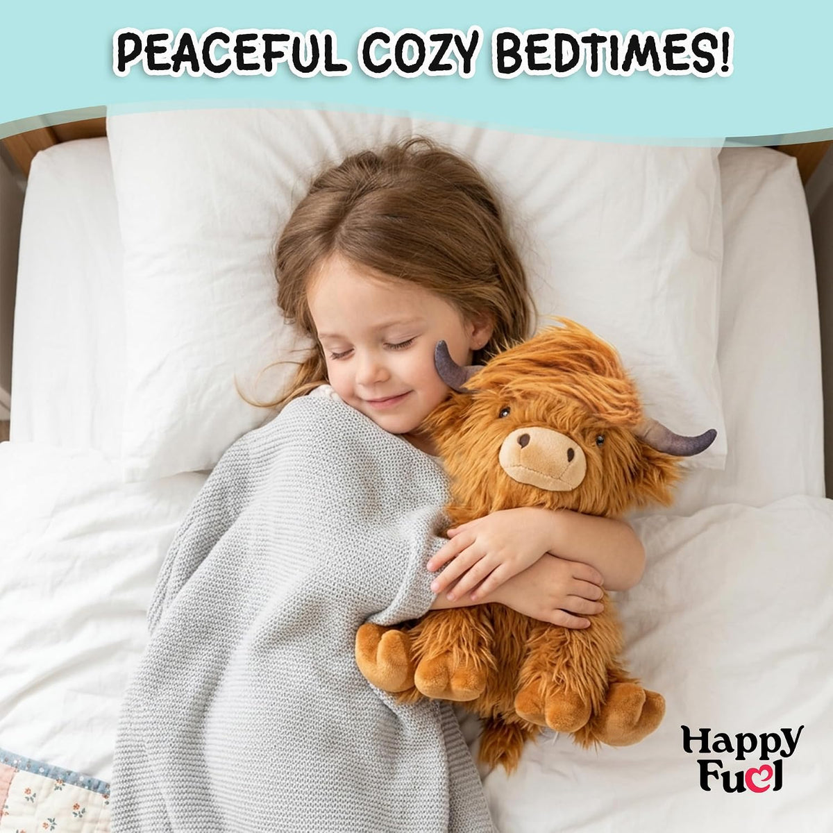 Bunny Microwavable & Weighted Stuffed Animals - 1.5 Lbs Unscented Heating Pad for Period Cramps Pain Relief and Anxiety, Cute Bunny Plush Toys Gifts for Women Girls Adults and Kids by Happy Fuel