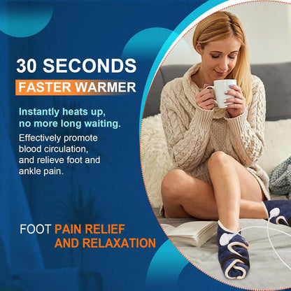 JOBYNA Ankle/Toe/Foot Warmer | Full Coverage Heated Foot Wrap |86-158℉ Continuous Setting| 10-90min Timer| Electric Heating Pad for Plantar Fasciitis Relief, Neuropathy Pain Relief for Foot(1 Pack)