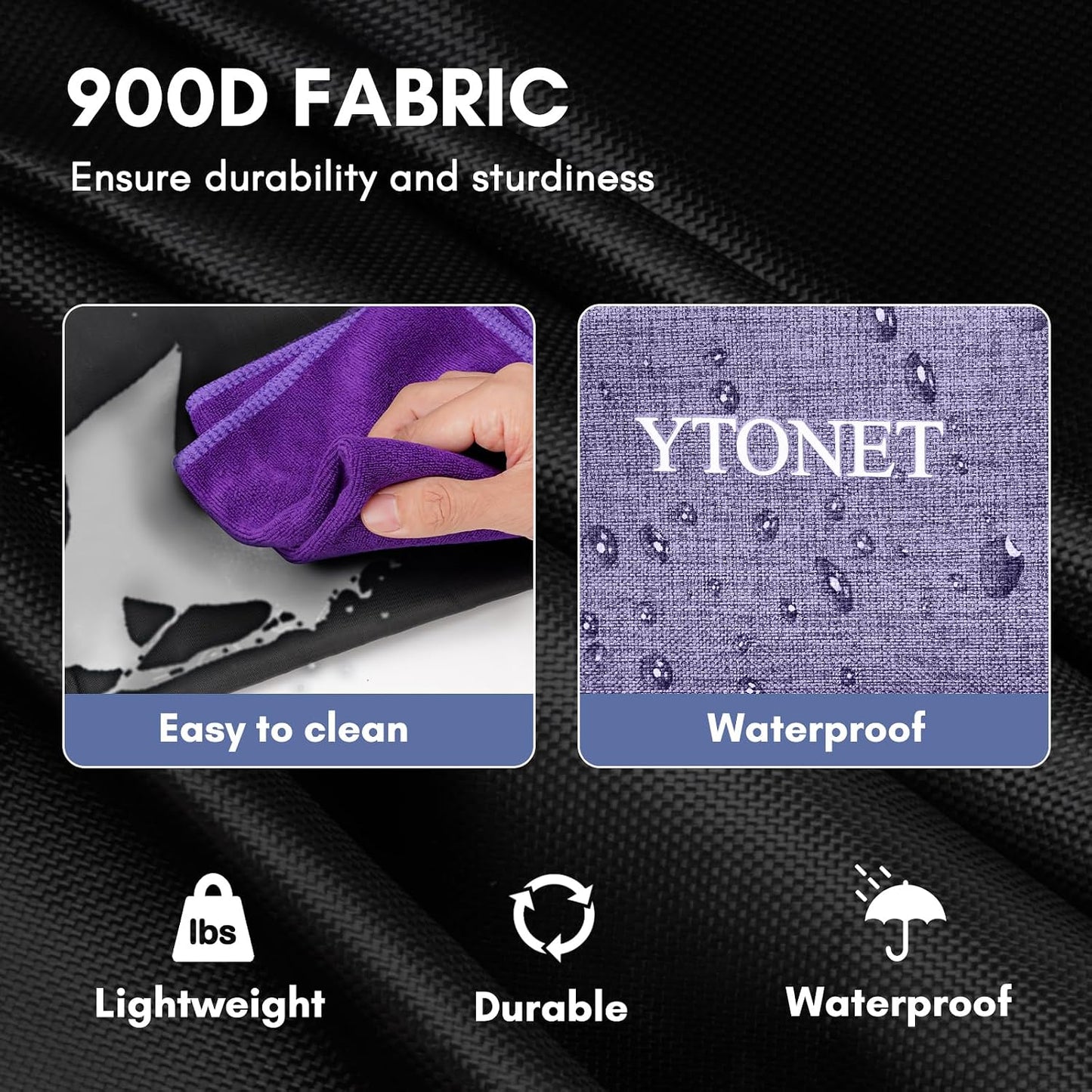 Ytonet Wearable Cleaning Caddy Bag, Large Cleaning Supplies Organizer, Blue | with 4 Foldable Dividers, Shoulder Strap&Waist Strap, Professional Cleaning Bag with Handle for Kitchen Housekeepers Cleaners