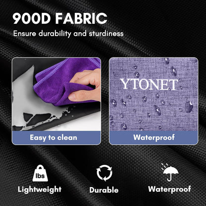 Ytonet Wearable Cleaning Caddy Bag, Large Cleaning Supplies Organizer, Blue | with 4 Foldable Dividers, Shoulder Strap&Waist Strap, Professional Cleaning Bag with Handle for Kitchen Housekeepers Cleaners
