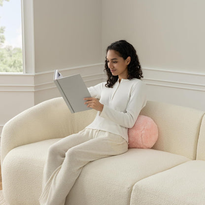 Berkshire Cervical Neck Roll Pillow with Extra-Fluffy™ Removable Cover, Multi-Purpose Bolster Cushion for Couch, Office & Travel, One Size 13.5" x 7.5", Smoke