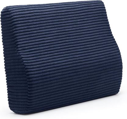 Lumbar Support Pillow for Recliner Chair/Accent Chair/Couch, Washable Cover | Large Memory Foam Back Support Cushion for Elderly, Ergonomic Backrest Pillow for Back Rest/Pain Relief/Reading, Gray