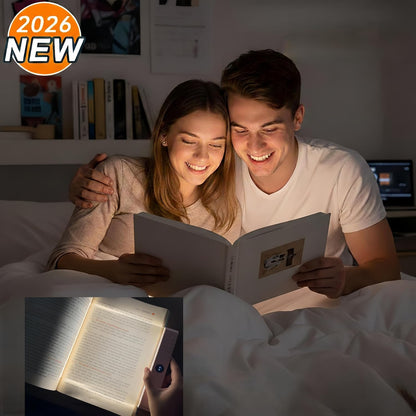 XL LED Flat Book Light for Reading at Night in Bed, Matte Pink | Eye-Caring Page Illuminator 3 Color Temperatures Stepless Dimmable USB Rechargeable, Portable Flat Panel Lamp with Soft