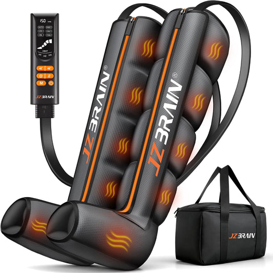 Air Compression Boots Leg Massager: Sequential Full-Leg Recovery with Heat, 6 Modes & 11 Intensities for Post‑Workout Relieve & Daily Relaxation for Athletes, Fitness Users (Medium)
