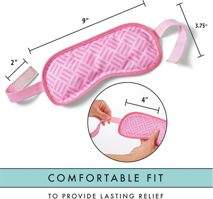 Fit+Fresh Cooling Gel Eye Mask & Cold Head Wrap - Migraine Ice Pack for Relief