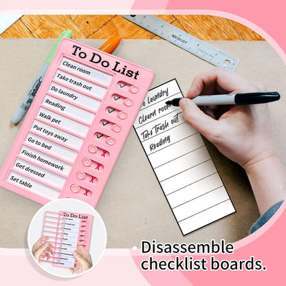 Chore Chart To Do List Adhd Tools for Kids and Adults Sliding Morning Routine Chart for Kids Detachable RV Checklist Board Reusable My Chores Checklist Task Board