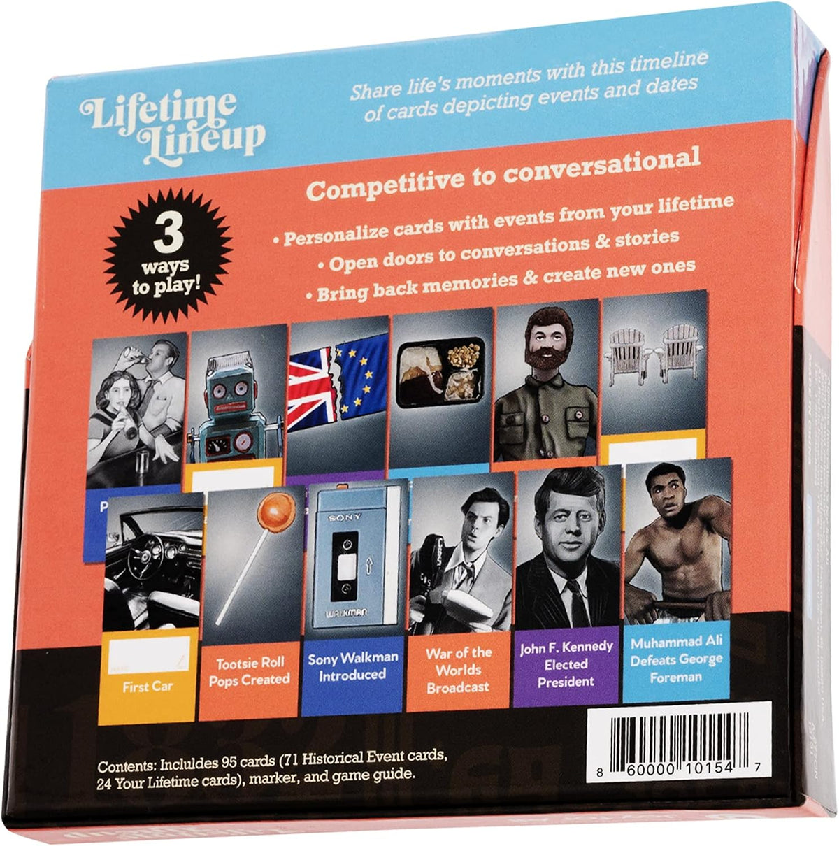 Lifetime Lineup - Fun Family Card Games for Seniors, Their Families and Care Partners - The Table Top 'Make Your Own' Trivia and Group Story Game