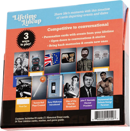 Lifetime Lineup - Fun Family Card Games for Seniors, Their Families and Care Partners - The Table Top 'Make Your Own' Trivia and Group Story Game