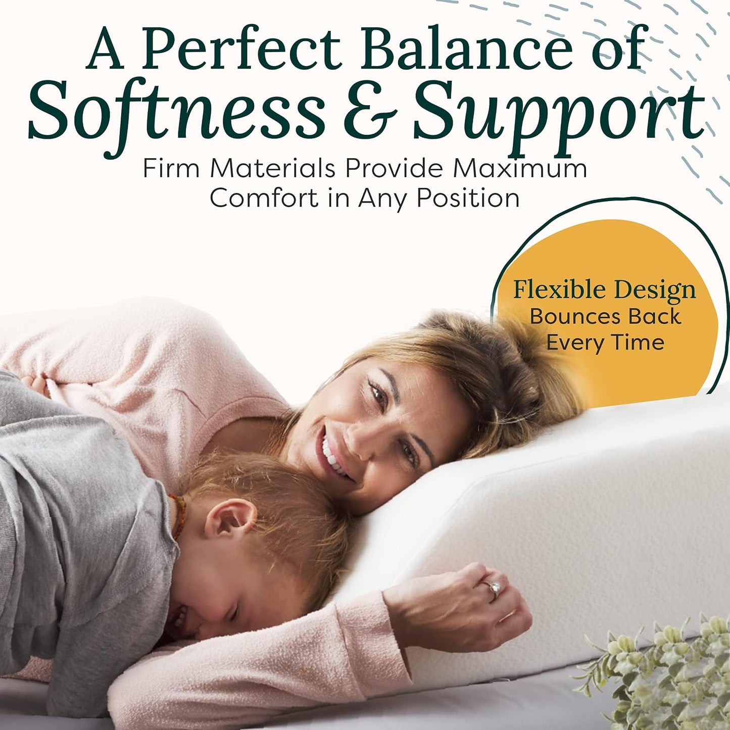 Leg Elevation Pillow for Sleeping - Supportive Bed Memory Foam Wedge Pillow for After Surgery, Circulation, Swelling, Foot & Knee Discomfort (Medium)