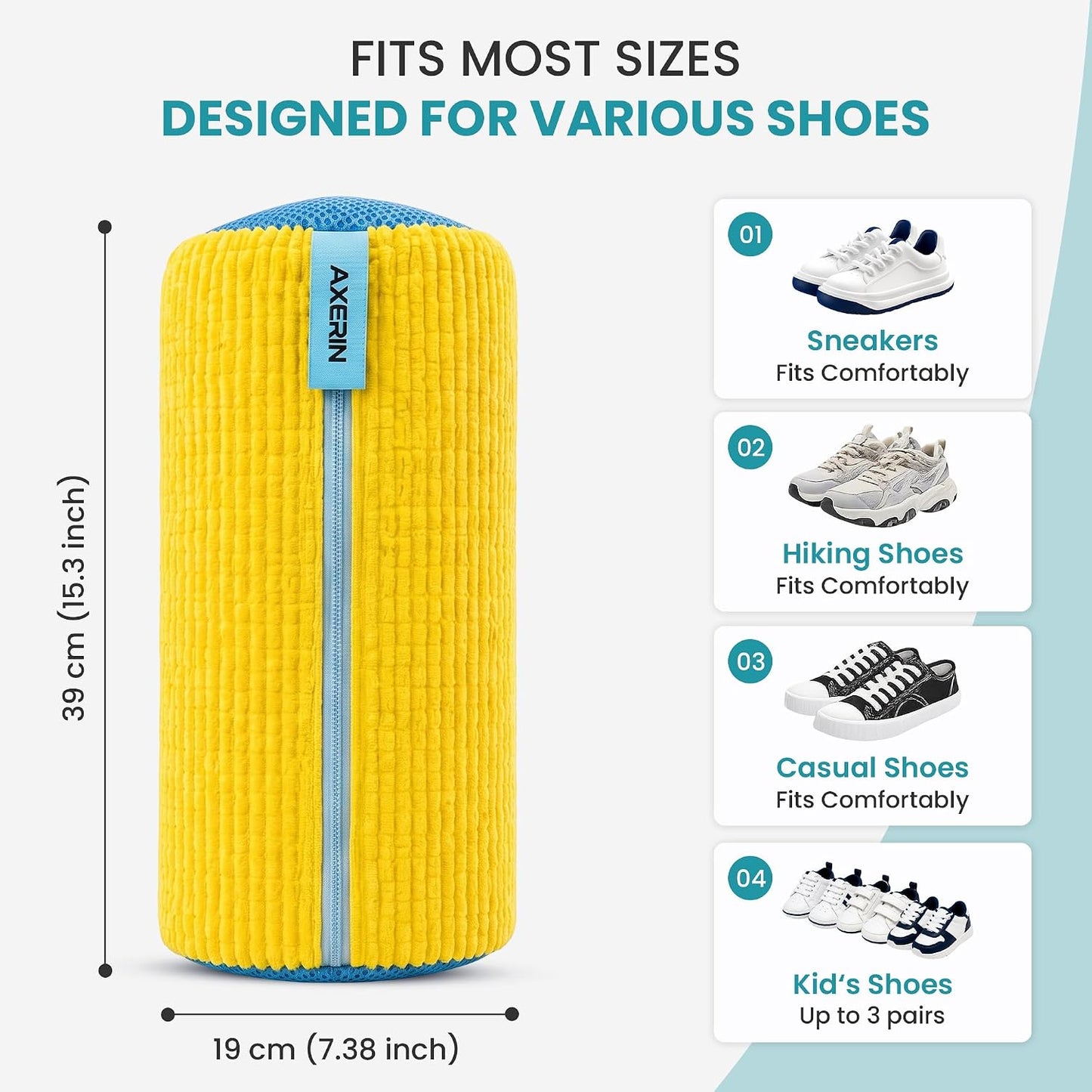 Shoe Washing Machine Bag for Washer and Dryer – 2pc Reusable Shoe Cleaning Bag for Sneakers & Tennis Shoes