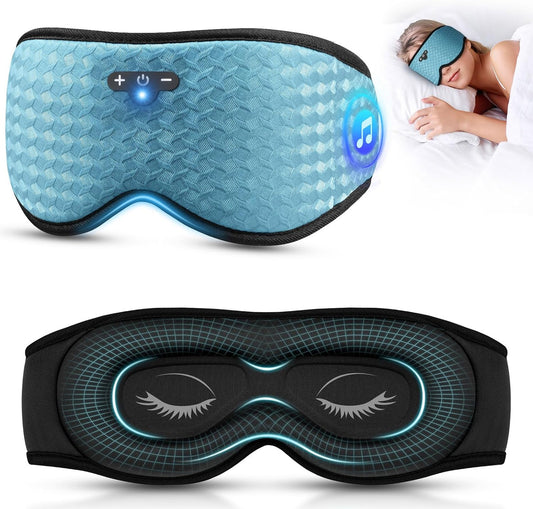3D Sleep Mask with Bluetooth Headphones, Adjustable Bluetooth Eye Mask