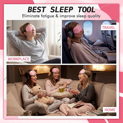 Bonuci 20 Pack Sleep Mask Blackout 3D Eye Mask for Ultralight Sleeping Night Blindfold Eye Covers with Adjustable Strap for Men Women Travel Gift Back and Side Sleeper (Dark Purple)