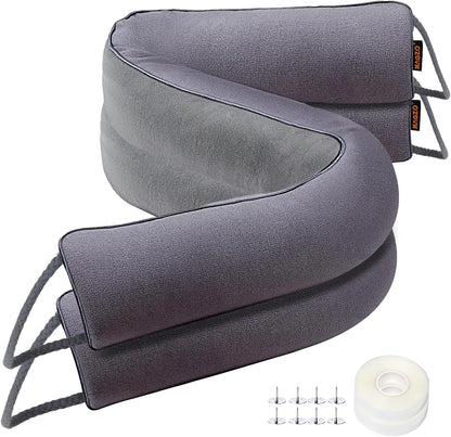MAGZO Door Draft Stopper 36 Inches, Energy Saving, Gray | Weighted Sound Proofing for Door Draft Blocker, Under Door Gap Filler with Machine Washable Fabric