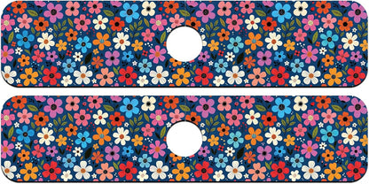 2 Pcs Kitchen Sink Splash Guard Faucet Mat Wood Grain Pattern Faucet Mat for Sinks Natural Wood Color Absorbing Drying Mats for Kitchen Bathroom, 23.6x5.5inch