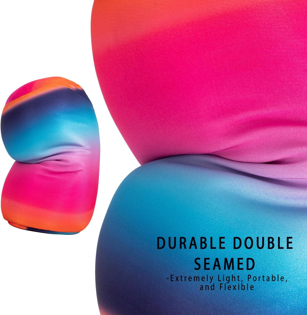 Squishy Microbead Neck Pillow, 7Inch x 12Inch Soft Travel Body Bed Pillow Bean Pillow for Kids Adult Chair Sleeping Car Seat, Fun Dormroom (Sky Blue)