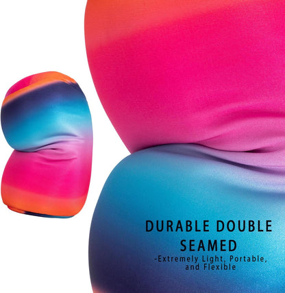 Squishy Microbead Neck Pillow, 7Inch x 12Inch Soft Travel Body Bed Pillow Bean Pillow for Kids Adult Chair Sleeping Car Seat, Fun Dormroom (Sky Blue)