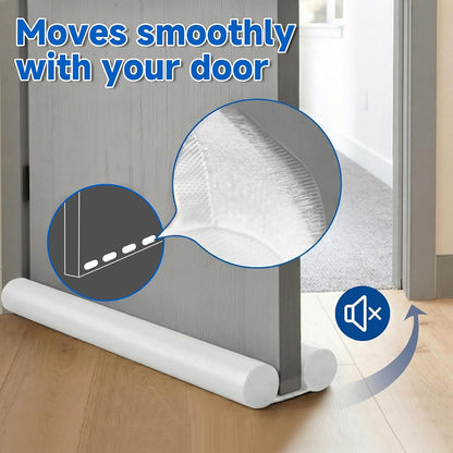 MAXTID Under Door Draft Stopper for Bottom of Doors 38" Black | Door Blocker Noise Reduce Light Cold Air Guard Breeze Sound Proof Door Sweep Door Seal Insulation Strip Gap Filler