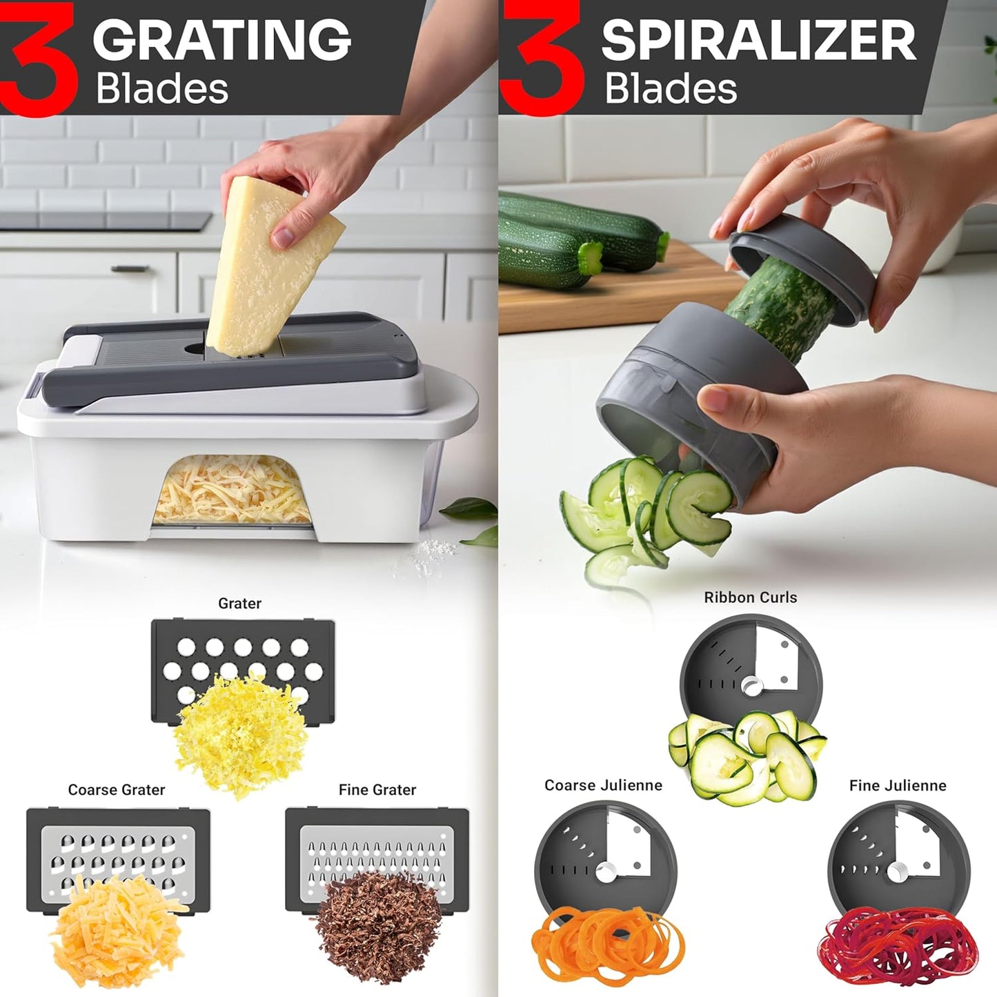 Mueller The Real Original Pro Vegetable Chopper & Mandoline Slicer, 10-in-1 | since 2013, 8 Blade Food Veggie Chopper, Onion Vegetable Cutter with Container, Kitchen Gadgets & Essentials
