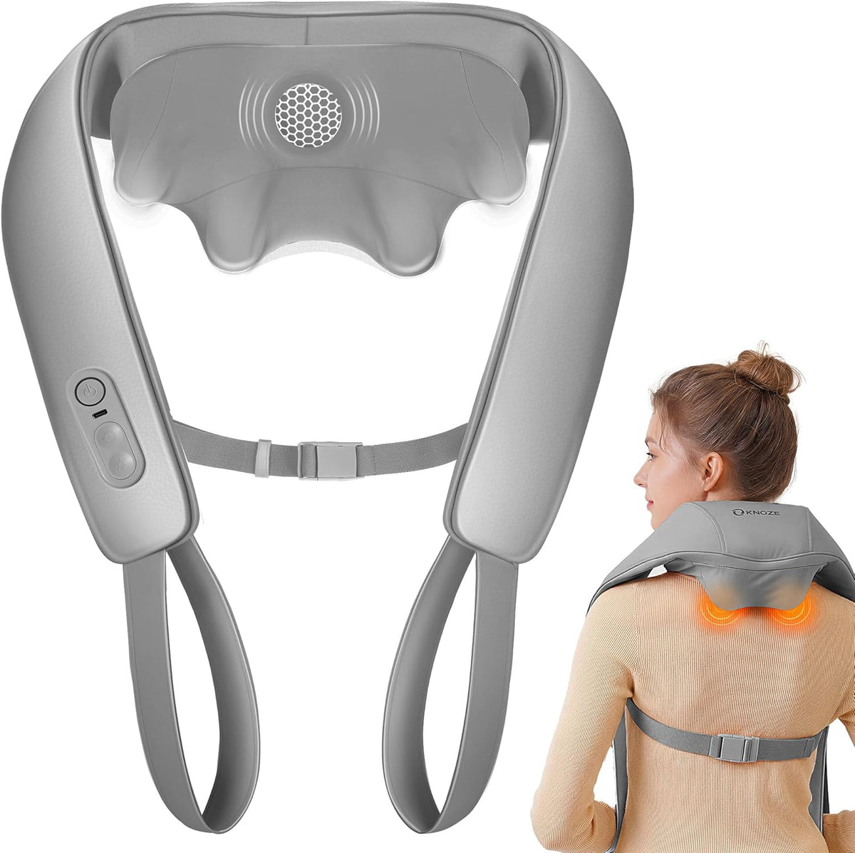 Cordless Neck and Shoulder Massager for Pain Relief Deep Tissue with Heat