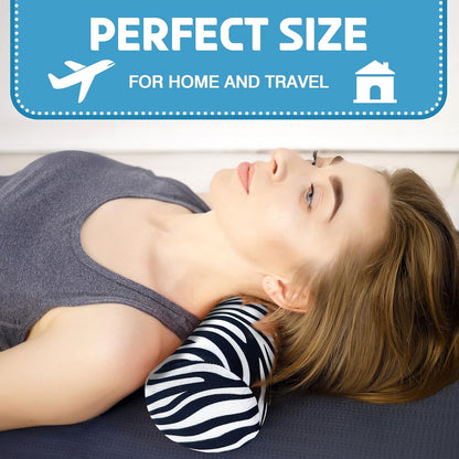 Neck Roll Pillow for Sleeping,Ergonomic Cylinder Tube Pillows for Cervical Spine and Neck Support,Versatile Roll Pillow for Bed,Office,and Travel,Memory Foam Bolster with Washable Cover