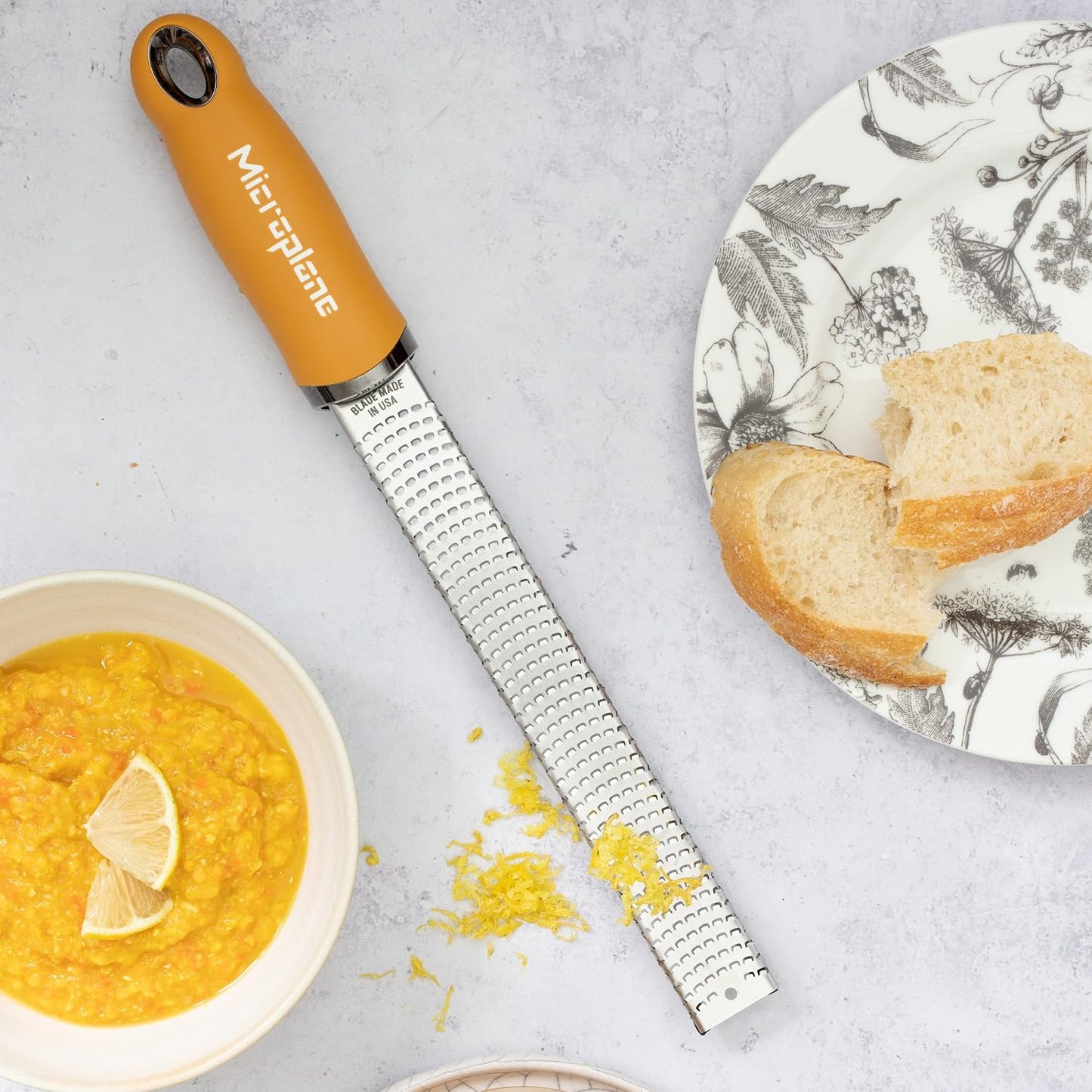 Premium Classic Series Zester - Lipstick Pink | Lemon Zester tool, Hard Cheese & Vegetable Grater | For Citrus, Parmesan Cheese, Garlic, Ginger, Nutmeg | Fine Stainless Steel Blade, Made in USA