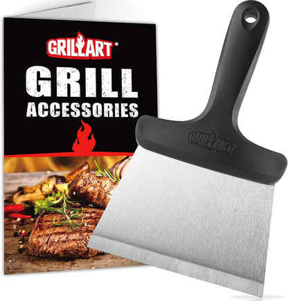 GRILLART Griddle Cleaning Kit for Blackstone, Griddle Accessories Kit | One Set for All, with High-Density Grill Stone, Thicker Griddle Scraper, Better Control Handle, For Revome Rust & Daily Clean