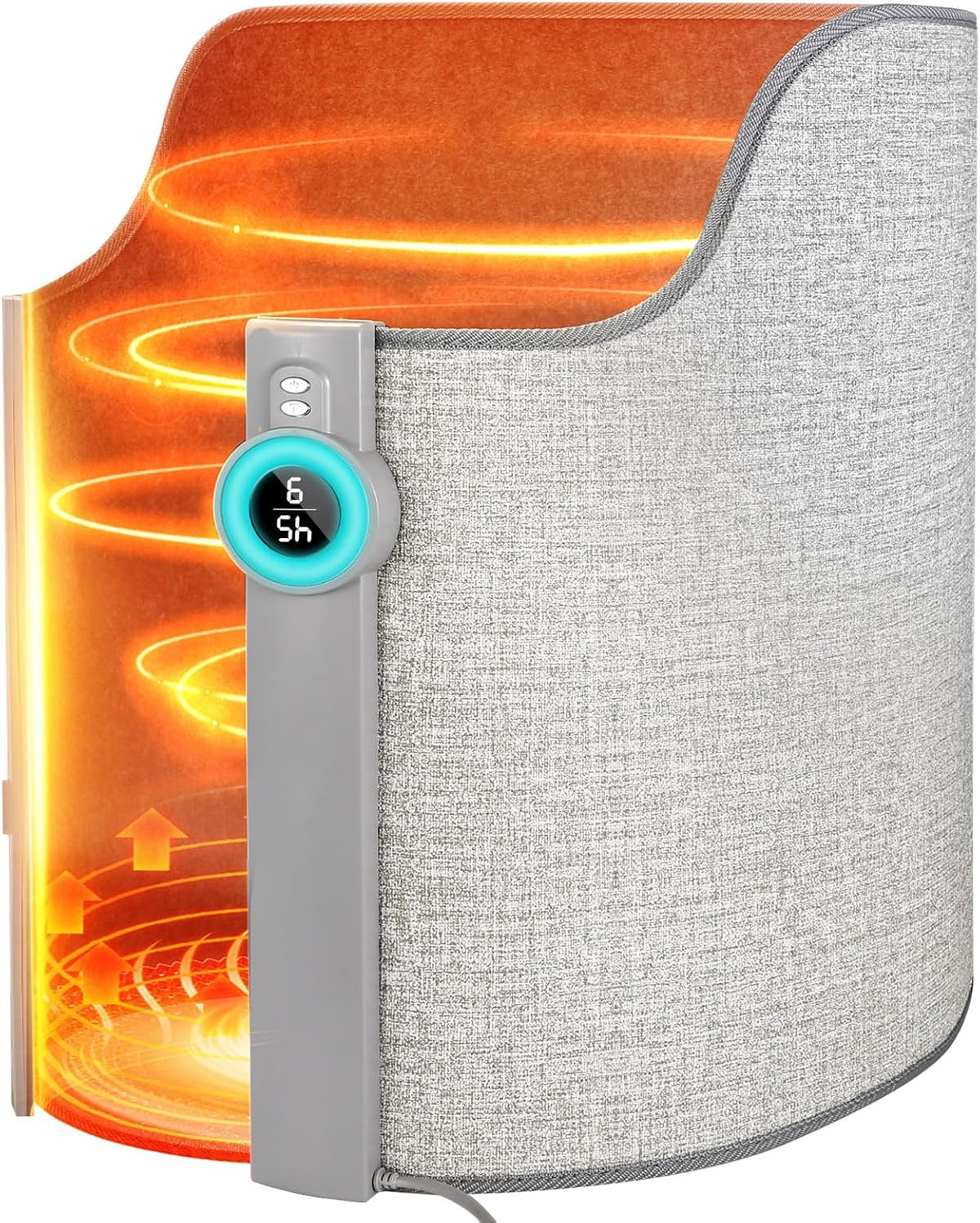 Under Desk Heater - Electric Foot Warmer for Office & Home, Quiet Heated Floor Mat with Auto Shut Off & Body Sensing Switch
