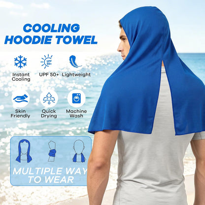 Cooling Hoodie Towel 3 Pack, Quick Drying Cooling Neck Wraps