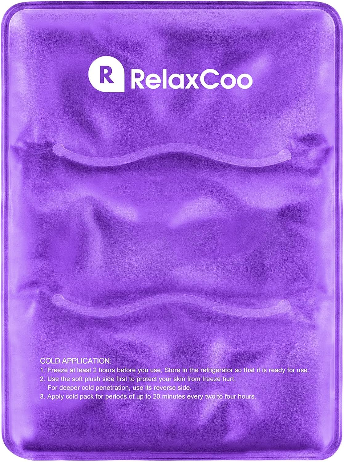 RelaxCoo Large Flexible Ice Pack for Injuries Reusable Gel, 11x14.5 Inches, Cold Compress for Hip, Shoulder, Knee, Back Pain, Swelling, Bruises, Surgery